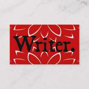 Schrijver Black Red Visitekaartje