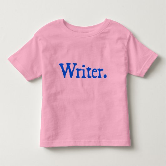 Schrijver (blauwe letters) kinder shirts (Voorkant)