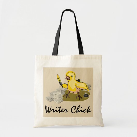 Schrijver Chick met papier, doezelaar en inkt Tote Bag (Voorkant)
