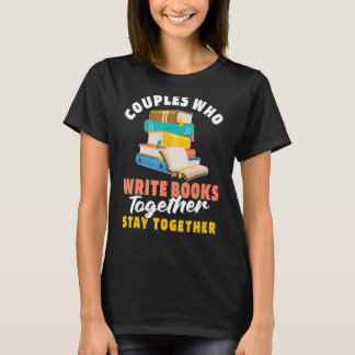 Schrijver Couple Poetry Book Novelist Auteur T-shirt