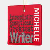 Schrijver Extraordinaire CUSTOM Keramisch Ornament (Links)