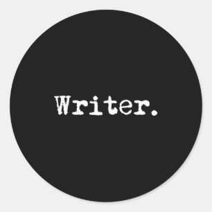 Schrijver Grappig Schrijven Boek Au Romanschrijver Ronde Sticker