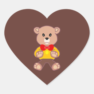 Schrijver: K.E.C. Teddy Bear Hart Sticker