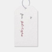 schrijver letterpress zwart cadeaulabel (Achterkant)