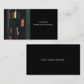 Schrijver, Librarian, Bibliophile Visitekaartje (Voorkant / Achterkant)