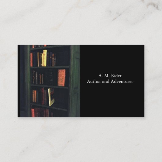 Schrijver, Librarian, Bibliophile Visitekaartje (Voorkant)