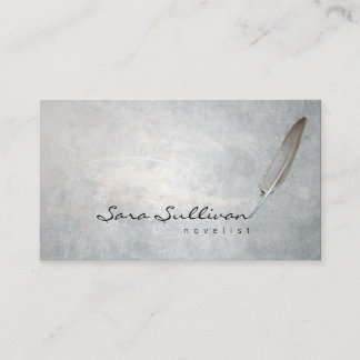 Schrijver Literary Arts Quill Pen Grunge Visitekaartje