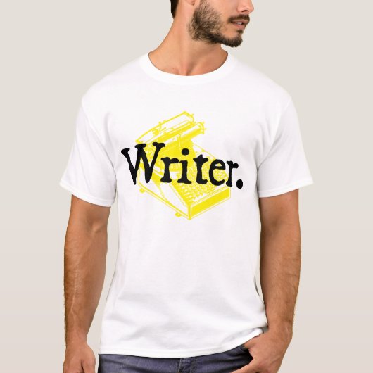 Schrijver. Met typefabriek T-shirt (Voorkant)