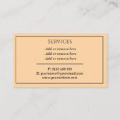 Schrijver Modern Typography Classic Visitekaartje (Achterkant)