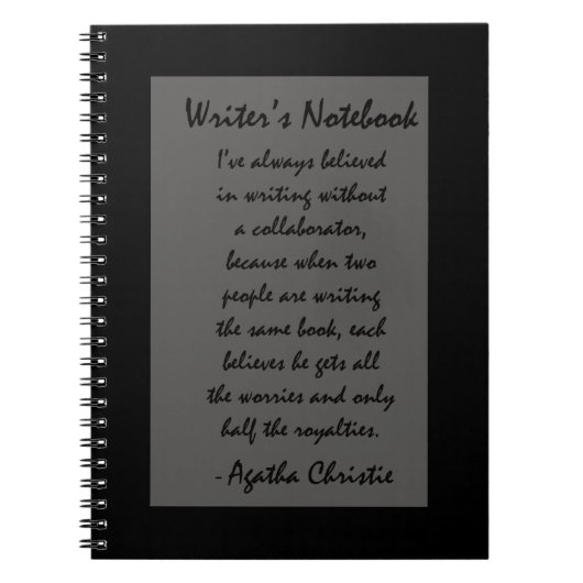Schrijver notebook - Agatha Christie Notitieboek (Voorkant)