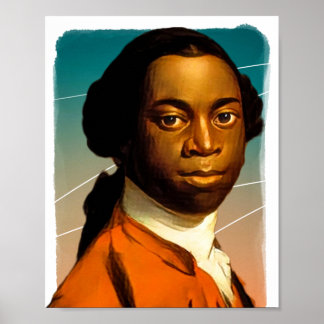 Schrijver Olaudah Equiano illustratie Poster