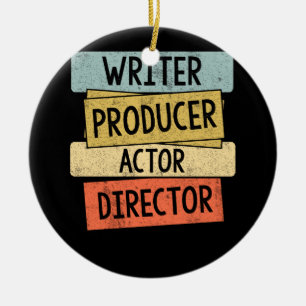 Schrijver Producer Actor Director Filmmaker Keramisch Ornament