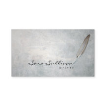 Schrijver Quill Pen Grunge textuur visitekaartje