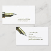 Schrijver Redacteur Pen Visitekaartje (Voorkant / Achterkant)