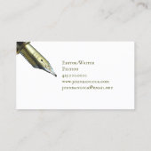 Schrijver Redacteur Pen Visitekaartje (Achterkant)