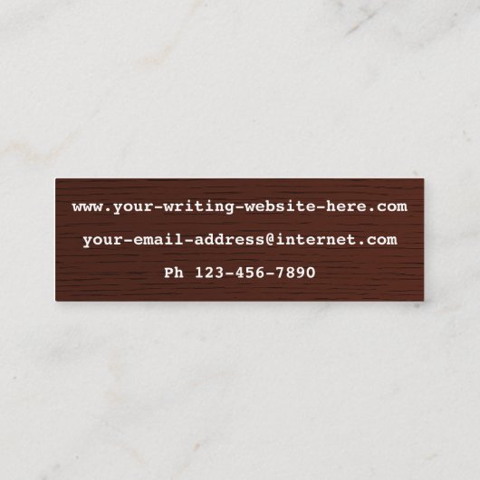 Schrijver Reinzetmachine voor schrijfmachine op ho Mini Visitekaartje (Achterkant)