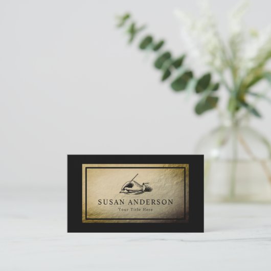 Schrijver - Retro Visitekaartje (Staand voorkant)