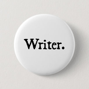 Schrijver. Ronde Button 5,7 Cm