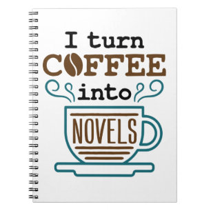 Schrijver schrijver ik maak koffie in romans notitieboek