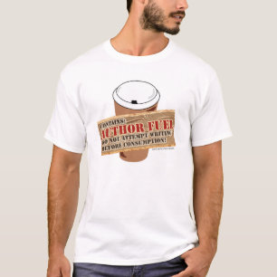 Schrijver Slogan van auteur voor brandstofkoffie T-shirt