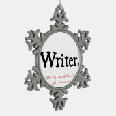 Schrijver Tin Sneeuwvlok Ornament (Links)