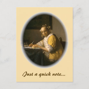 Schrijver van Vermeer Briefkaart