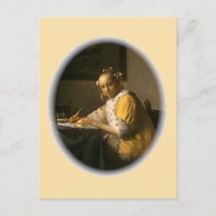 Schrijver van Vermeer Briefkaart