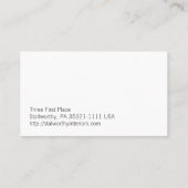 Schrijver Visitekaartje (Achterkant)