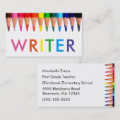 Schrijver Visitekaartje (Voorkant / Achterkant)