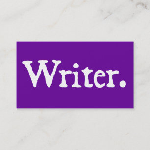 Schrijver White Lettering Visitekaartje