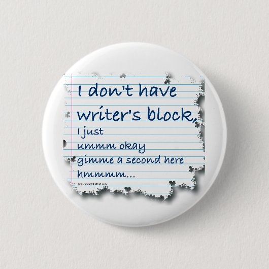 Schrijvers blokkeren uitzonderingen ronde button 5,7 cm (Voorkant)