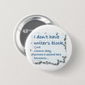 Schrijvers blokkeren uitzonderingen ronde button 5,7 cm (Voorkant /achterkant)