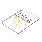 Schrijvers leiden het Notitieboek Leiders (Linkerzijde)