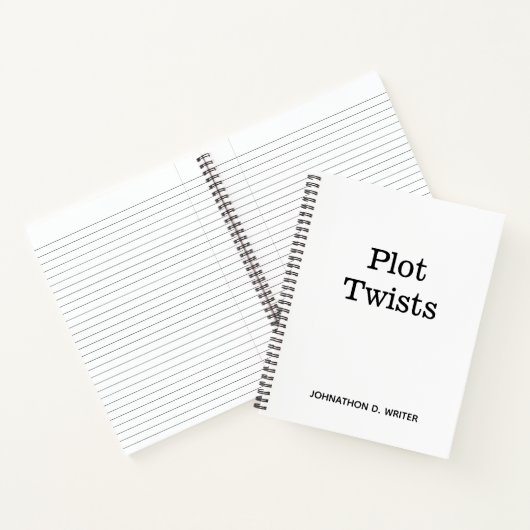 Schrijver's Modern Plot Twists Name Spiral Noteboo Notitieboek (Binnen)