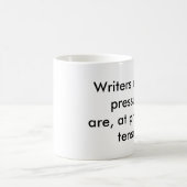 Schrijvers onder druk zijn in cadeau gespannen. koffiemok (Center)