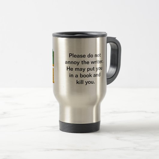Schrijver's Travel Mug (Hij) Reisbeker (Voorkant rechts)