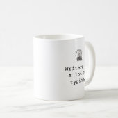 Schrijvers typen veel koffiemok (Voorkant rechts)