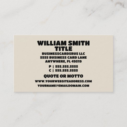 Schrijvers Typewriter met Rozen Visitekaartje (Achterkant)