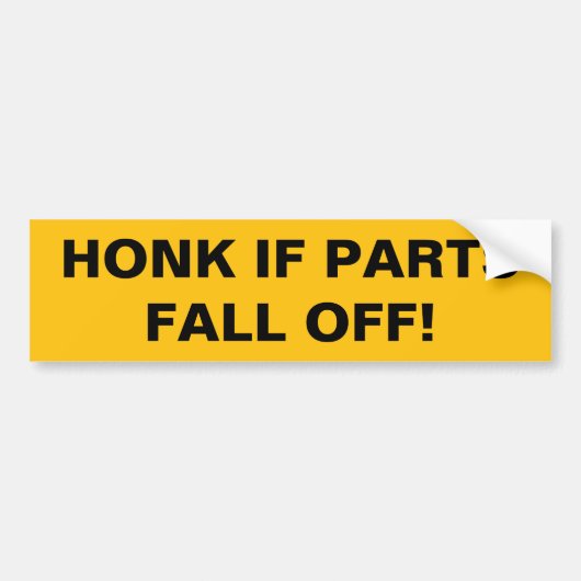 Schrik als de onderdelen herfst uit! bumpersticker (Voorkant)