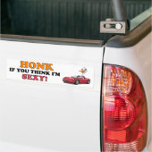Schrik als je denkt dat ik sexy ben bumpersticker (Op Truck)