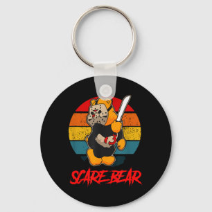 Schrikbeer Horrorbeer Met Mes Griezelen Halloween Sleutelhanger