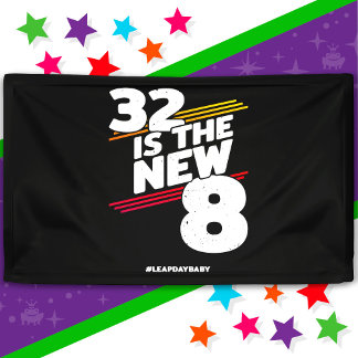 schrikkeldag 32e verjaardagsfeestje nieuw schrikke spandoek