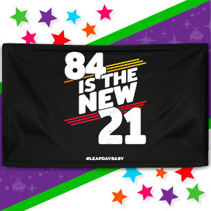 Schrikkeldag 84e Verjaardagsfeestje Nieuw Schrikke Spandoek