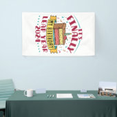 schrikkeljaar 2024 Het is eindelijk mijn verjaarda Spandoek (Beurs)