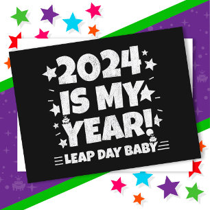 Schrikkeljaar dag 2024 Is Mijn Jaar 29 februari Ve Briefkaart