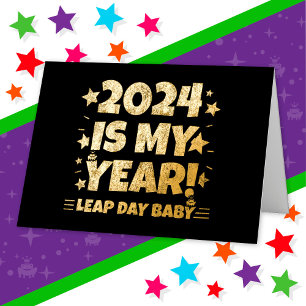 Schrikkeljaar Dag 2024 Is Mijn Jaar 29 Februari Ve Folie Wenskaart