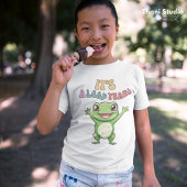 schrikkeljaar Schattige Happy Frog Modern Typogra T-shirt