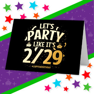 Schrikkeljaar Schrikkeldag Feest 29 Februari Verja Folie Wenskaart
