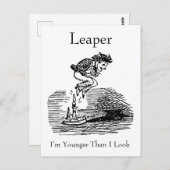 Schrikkeljaar-springer-verjaardag Briefkaart (Voorkant / Achterkant)