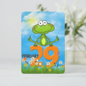 schrikkeljaar verjaardagsfeestje kaart (Staand voorkant)